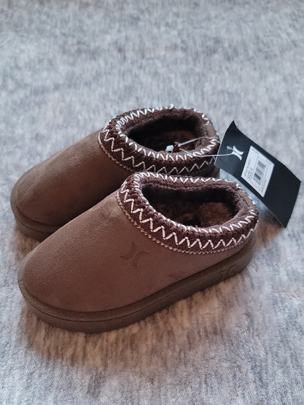 Hurley Toddler Brown Cozy Slip-Ons Size 8